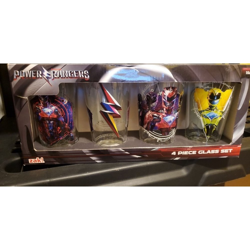 Power rangers 4 piece glass set